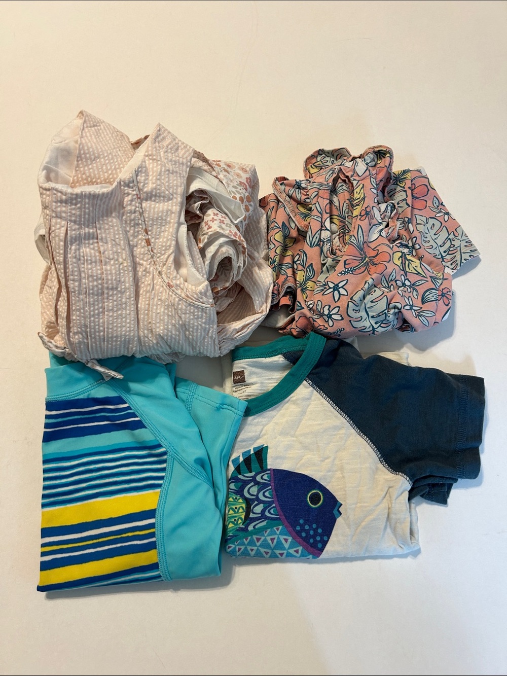 Girl's Bundle 4T 5T Dresses Shirts Swim Floral Ruffle Stripes Tea Rachel Zoe